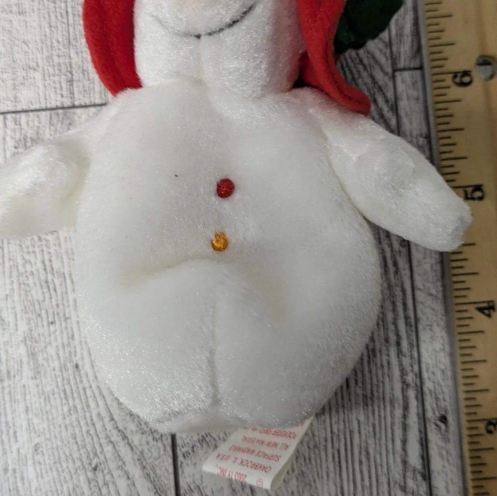 Ty Chilling Plush Snowman Bird Toy - Red, White, and Orange